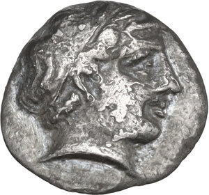 obverse: Central and Southern Campania, Neapolis. AR Obol 9,70 mm. 320-300 BC