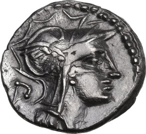 obverse: D. Silanus L.f. AR Denarius. 91 BC