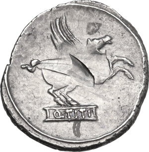 reverse: Q. Titius. AR Denarius. 90 BC. Rome mint