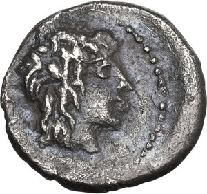 obverse: M. Cato. AR Quinarius, 89 BC