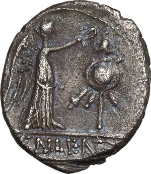 reverse: Cn. Cornelius Lentulus Clodianus. Quinarius, Rome mint, 88 AD