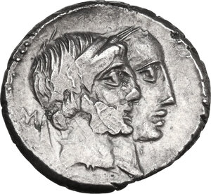 obverse: C. Marcius Censorinus. AR Denarius. 88 BC. Rome mint