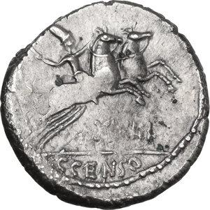 reverse: C. Marcius Censorinus. AR Denarius. 88 BC. Rome mint