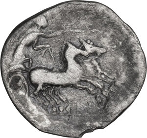 reverse: Central and Southern Campania, Neapolis. AR Triobol 14 mm. c. 300-275 BC