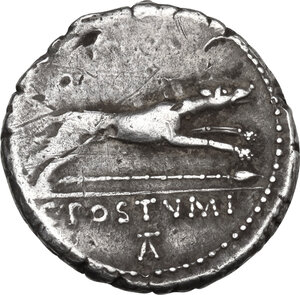 reverse: C. Postumius. Denarius, Rome mint, 74 BC