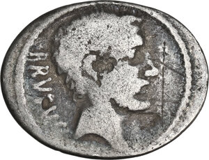 obverse: M. Junius Brutus. AR Denarius, 54 BC