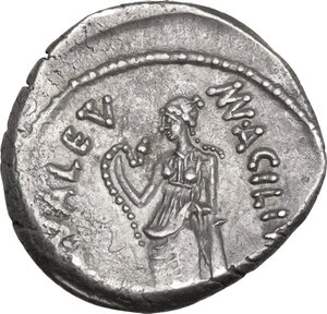 reverse: Mn. Acilius. AR Denarius, 49 BC