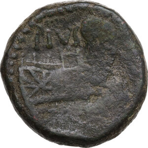 reverse: Sextus Pompeius Magnus Pius. AE As, Sicily c. 42-38 BC