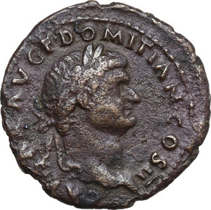 obverse: Domitian as Caesar under Vespasian (69-79). AE As