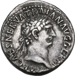 obverse: Trajan (98-117). AR Denarius, 100 AD