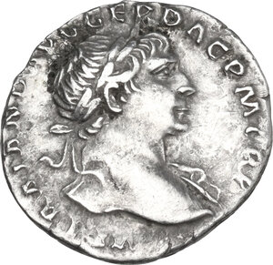 obverse: Trajan (98-117 AD). AR Denarius. Rome mint