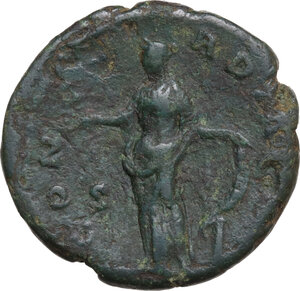 reverse: Marcus Aurelius as Caesar (139-161). AE As, 145 AD
