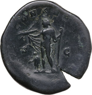 Commodus as Caesar (175-177). AE Sestertius, struck under Marcus Aurelius, 175-176 AD