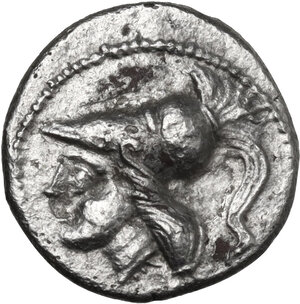 obverse: Northern Apulia, Arpi. AR Diobol, c. 215-212 BC