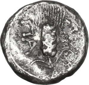 reverse: Northern Apulia, Arpi. AR Obol, 215-212 BC