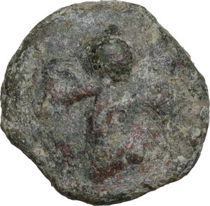 reverse: Northern Apulia, Luceria. Cast AE reduced Semuncia, 217-212 BC