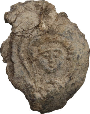 obverse: PB Bulla depicting a saint.  11th century
