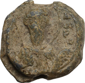obverse: PB Bulla depicting St. George.  11th-12th century