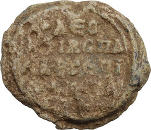 reverse: PB Bulla depicting St. Nicolas (?) 11th-12th century