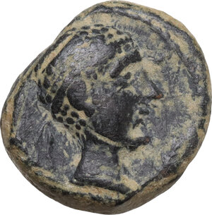 obverse: Castulo. AE Half Unit-Semis, early 1st century BC