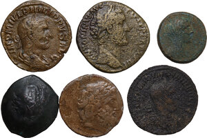Greek to Roman Empire. Lot of six (6) coins in AE to be sorted