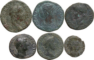 obverse: The Roman Empire. lot of six (6) unclassified roman imperial AE coins