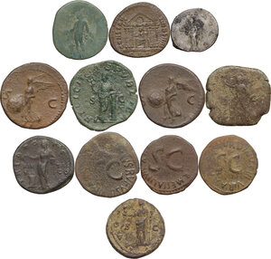reverse: The Roman Empire. Multiple lot of twelve (12) unclassified AE coins