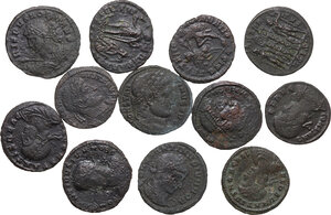 obverse: The Late Roman Empire. . Multiple lot of twelve (12) unclassified AE coins