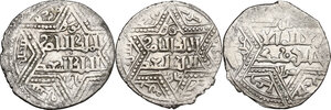reverse: Artuqids of Mardin. Lot of 3 (three) dirhams