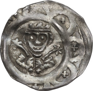 reverse: Germany.  Friedrich II Hohenstaufen (1212-1250). AR Pfennig, Eger mint