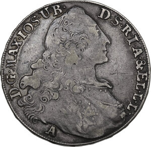 obverse: Germany. Bayern.  Maximilian III Joseph (1745-1777). AR Taler, Anberg mint, 1771 A