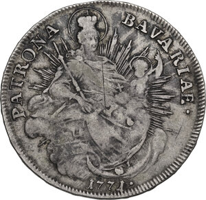 reverse: Germany. Bayern.  Maximilian III Joseph (1745-1777). AR Taler, Anberg mint, 1771 A