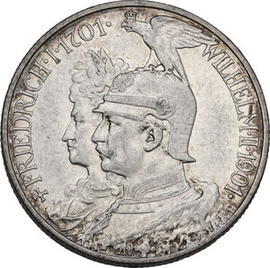 obverse: Germany. Prussia.  Wilhelm II (1888-1918). AR 2 Mark, Berlin mint, 1901A