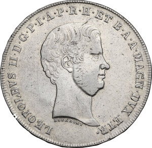 obverse: Italy .  Leopoldo II d Asburgo-Lorena (1824-1859). AR Francescone 1856, Firenze mint