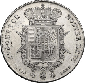 reverse: Italy .  Leopoldo II d Asburgo-Lorena (1824-1859). AR Francescone 1856, Firenze mint