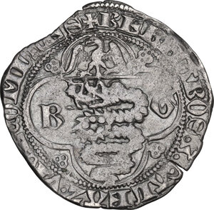 reverse: Italy .  Barnabò e Galeazzo Visconti (1354-1378). AR Pegione or Grosso of 1 1/2 soldi, Milano mint