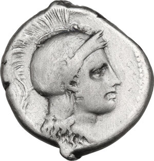 obverse: Northern Lucania, Velia. AR Didrachm, period VII, c. 300-280 BC