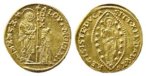 obverse: VENEZIA. Alvise III Mocenigo (1722-1732). Zecchino Au (3,50 g). Montenegro 2435. SPL+