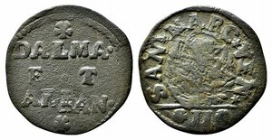 obverse: VENEZIA. Monetazione anonima - Dalmazia e Albania (1409-1797). Gazzetta da 2 soldi. Cu (5,60 g). Montenegro 129-134. BB 