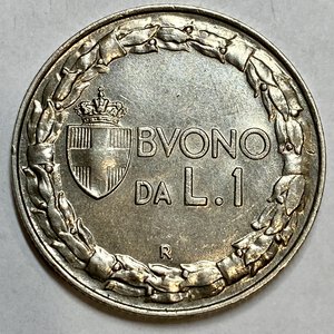 obverse: Vittorio Emanuele III (1900-1943). 1 lira 1928 