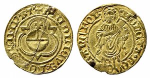 obverse: GERMANIA. Federico III (1451-1493). Goldgulden Au (3,32 g). Tondello fratturato e sigillato, da montatura. MB