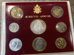 obverse: Vaticano. Monetazione in Lire. Giovanni Paolo II. Divisionale 1998 anno XX. FDC