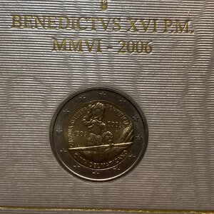 obverse: Vaticano. Benedetto XVI. 2 euro 2006 
