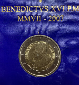 obverse: Vaticano. Benedetto XVI. 2 euro 2007 