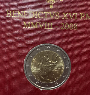 obverse: Vaticano. Benedetto XVI. 2 euro 2008 