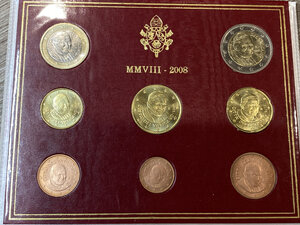 obverse: Vaticano. Monetazione in Euro. Benedetto XVI. Divisionale 2008. FDC