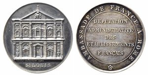 obverse: FRANCIA. Medaglia Ambassade de France a Rome. Ag (17,20 g - 34 mm). Opus Pasinati. qFDC