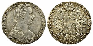 obverse: AUSTRIA. Maria Teresa tallero 1780 zecca Roma. Ag (28,2 g). SPL+