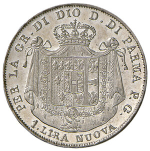 reverse: Parma. Maria Luigia d’Austria (1815-1847). Lira 1815 (Milano) AG. Pagani 9. Graffietto nel campo del dr., altrimenti q.FDC/FDC 