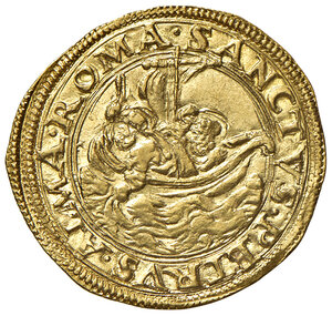 reverse: Roma. Giulio II (1503-1513). Fiorino di camera AV gr. 3,39. Muntoni 15. Berman 562. MIR 552/1. Raro e in stato di conservazione eccezionale, q.FDC 